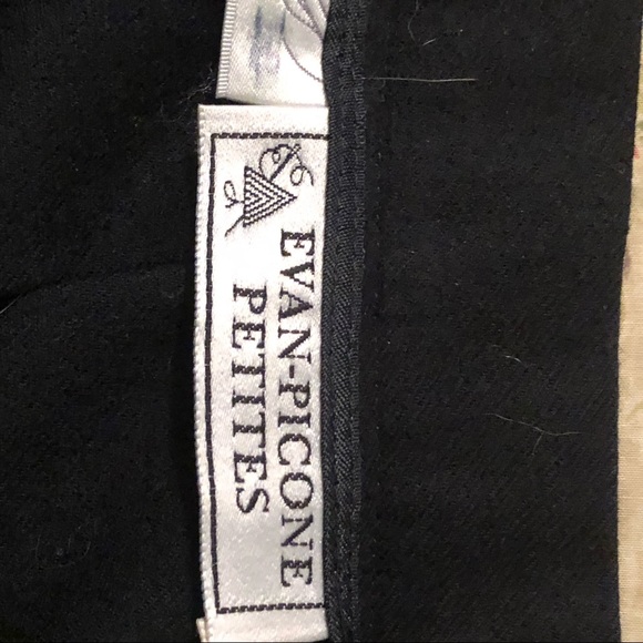 Evan Picone Petites Black Pleated Wool Skirt -EUC - Picture 3 of 5